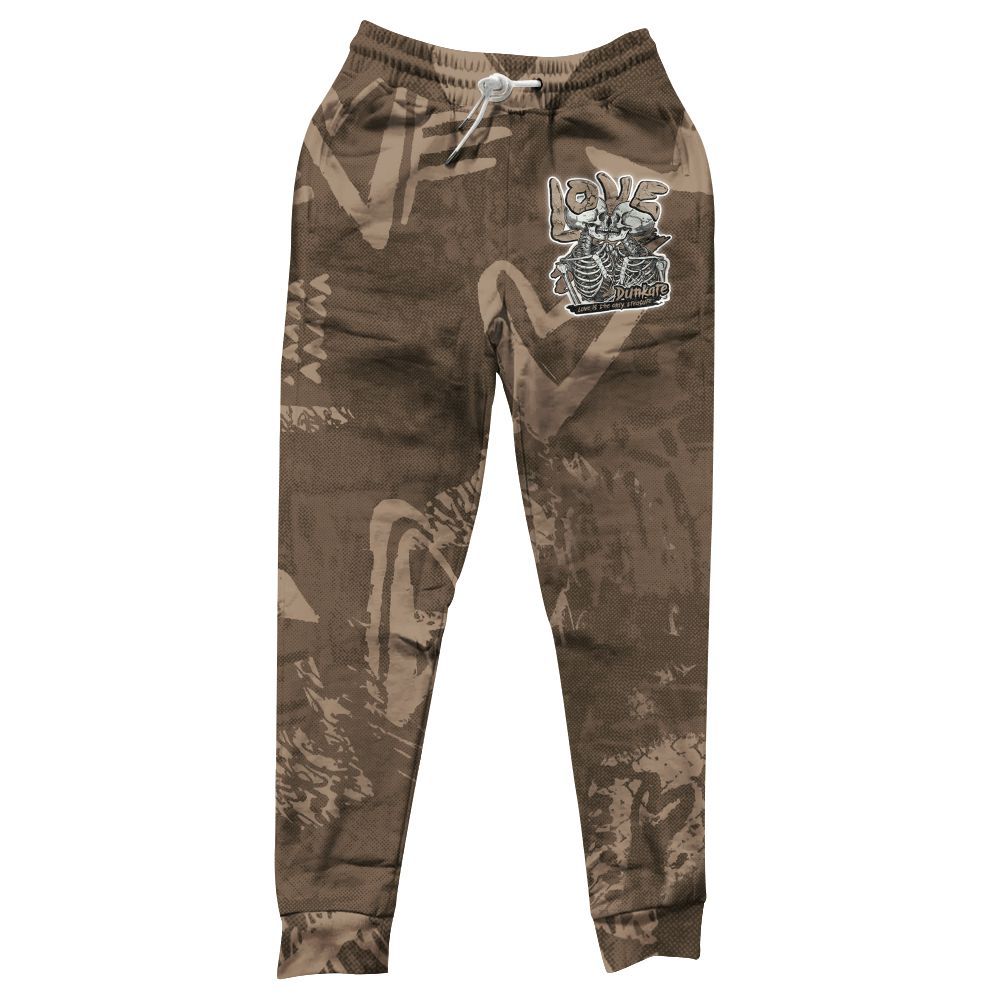 Sweatpant To Match Dark Mocha Jack - Skull Love All Over Print