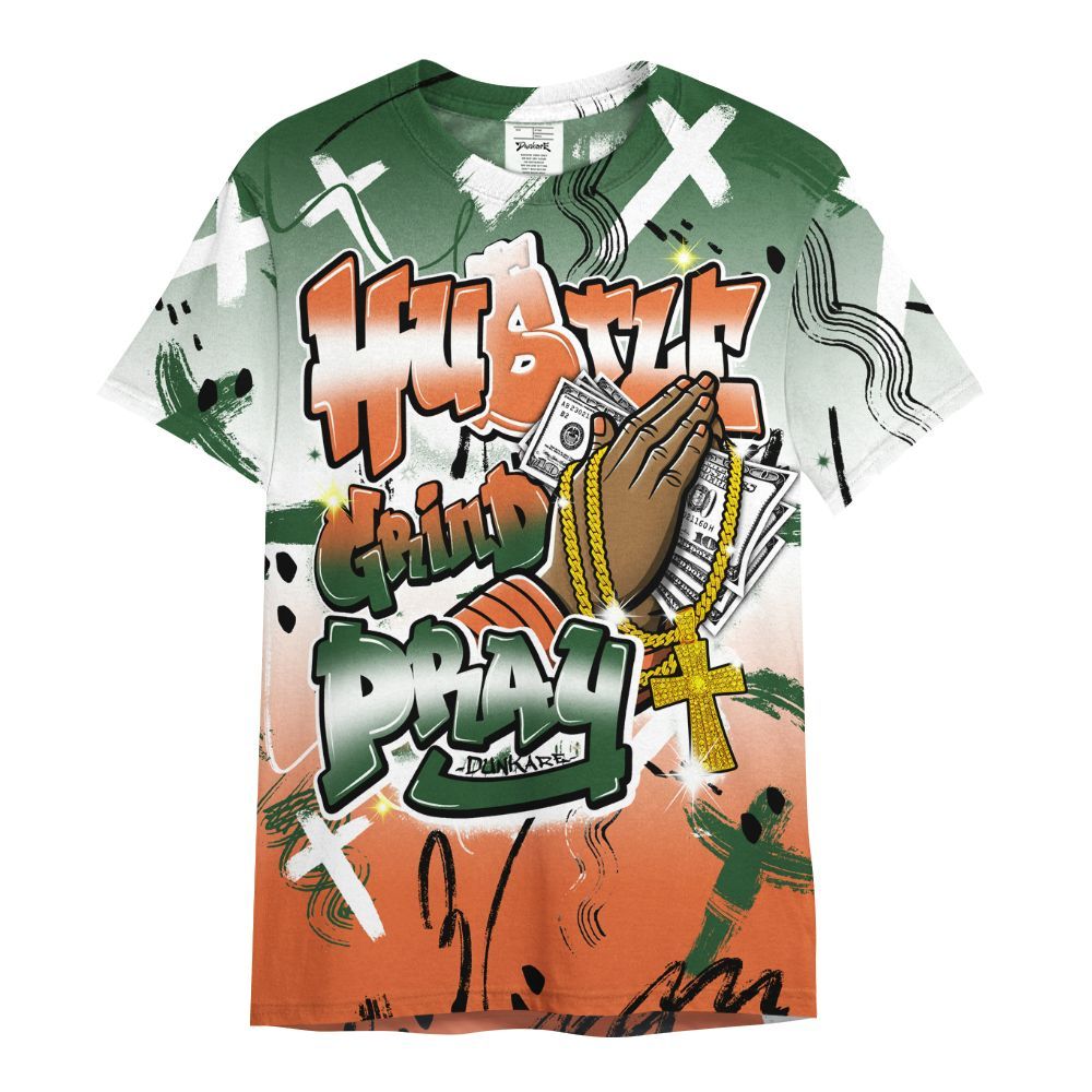 Shirt To Match Low Miami 5s - Money Hustle Grind Pray All Over Print