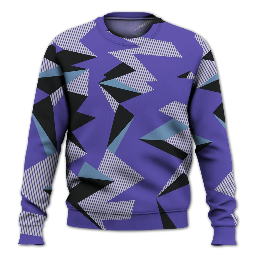 Sweatshirt To Match Retro Concord 5s - Geometric Camouflage Pattern All Over Print