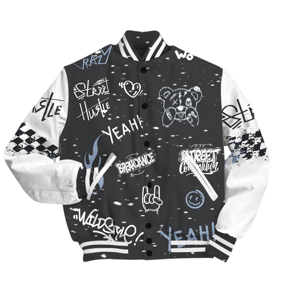 Varsity Jacket To Match Reverse Black White 6s - No Days Off Retro Varsity Jacket Outfit