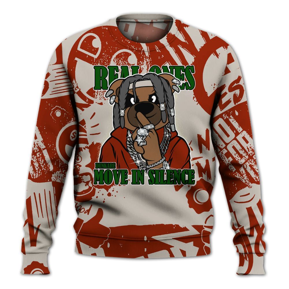 Sweatshirt To Match El Grito 5s - Silent Achievers Bear Monogram Graffiti All Over Print