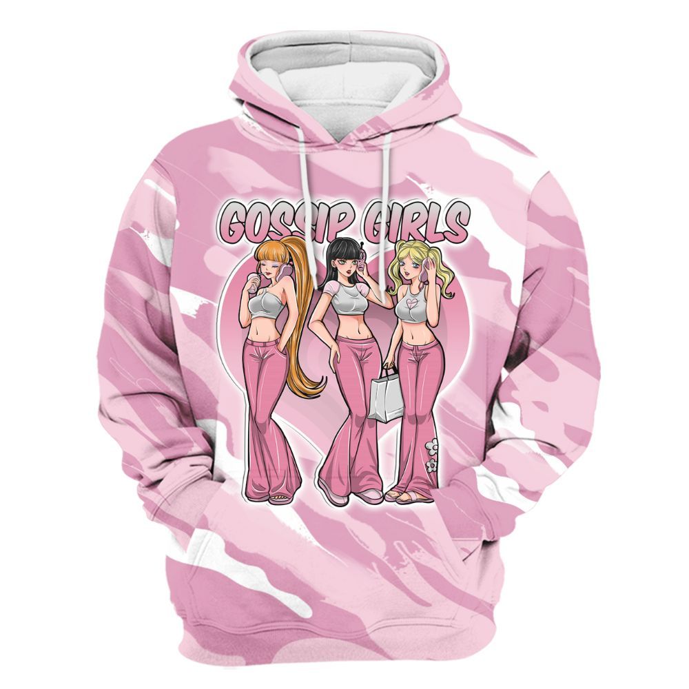 Hoodie To Match Orchid 4s - Gossip'Girls All Over Print