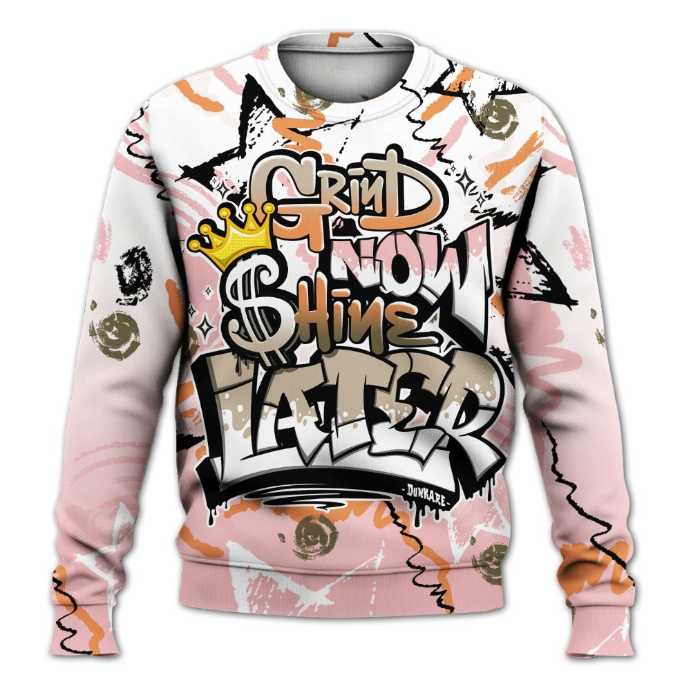 Sweatshirt To Match SB Dunk Low Red Stardust - Grind Shine Later Drip All Over Print