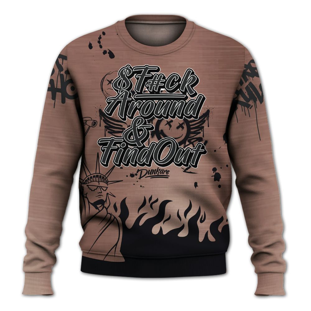 Sweatshirt To Match KD 4 Christmas - Graphic Fck Around Find Out All Over Print