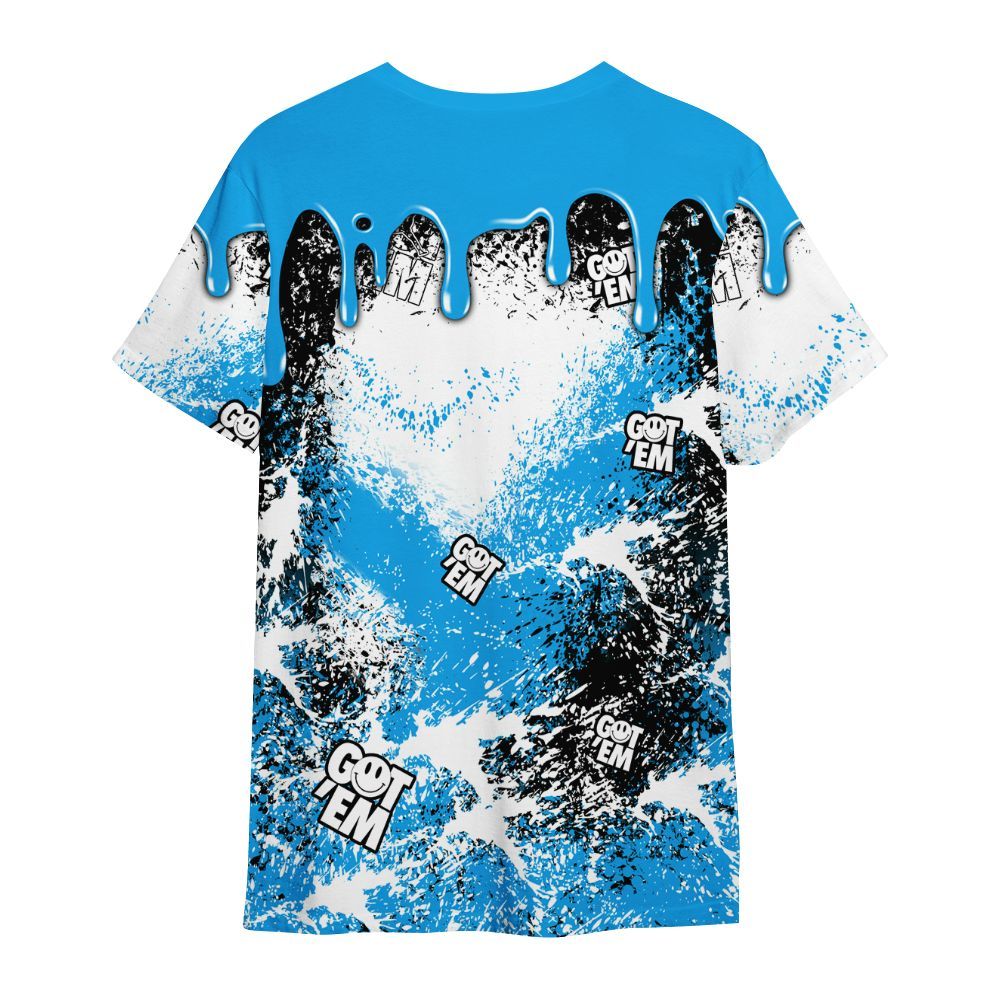 Shirt To Match Black University Blue 2022 13s - Dripping 23 Drip All Over Print