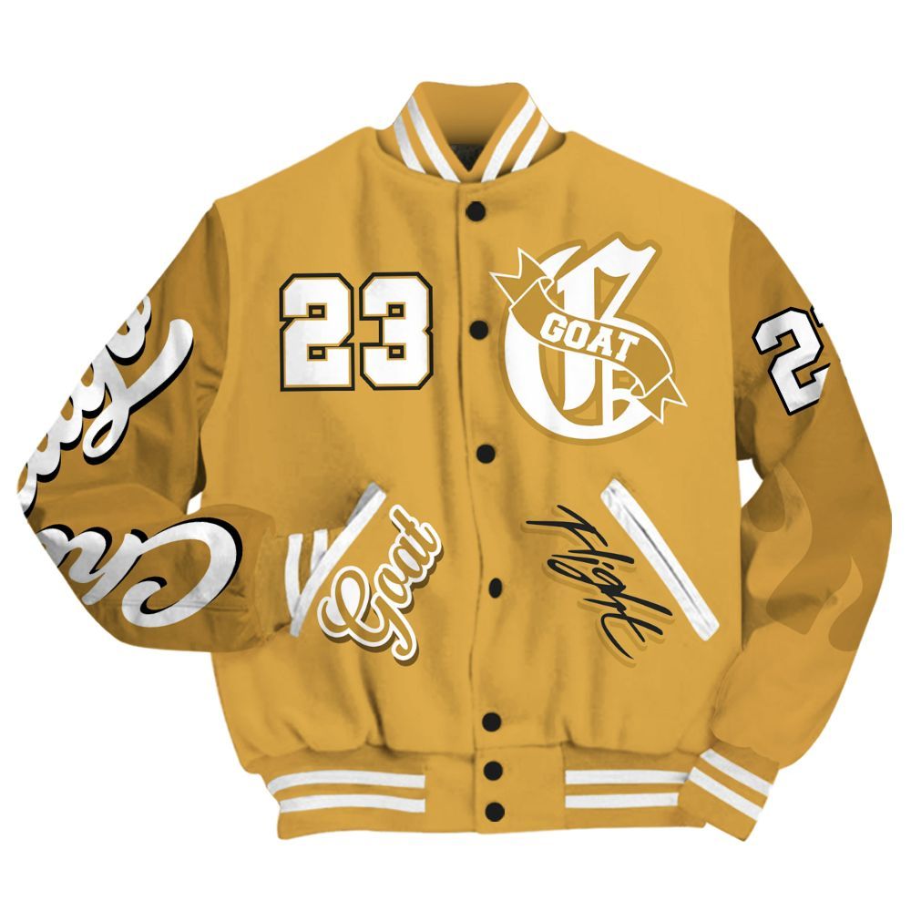 Varsity Jacket To Match Low OG Rookie Of The Year 1s - The G.O.A.T Flight Streetwear All Over Print