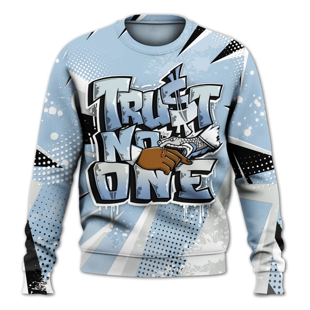 Sweatshirt To Match Forget Me Not 4s - Poly Trust No One Dripping All Over Print