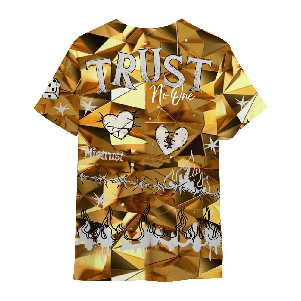 Shirt To Match NET Gold 4s - Trust No One Snake-Bite Doodle Crayon All Over Print