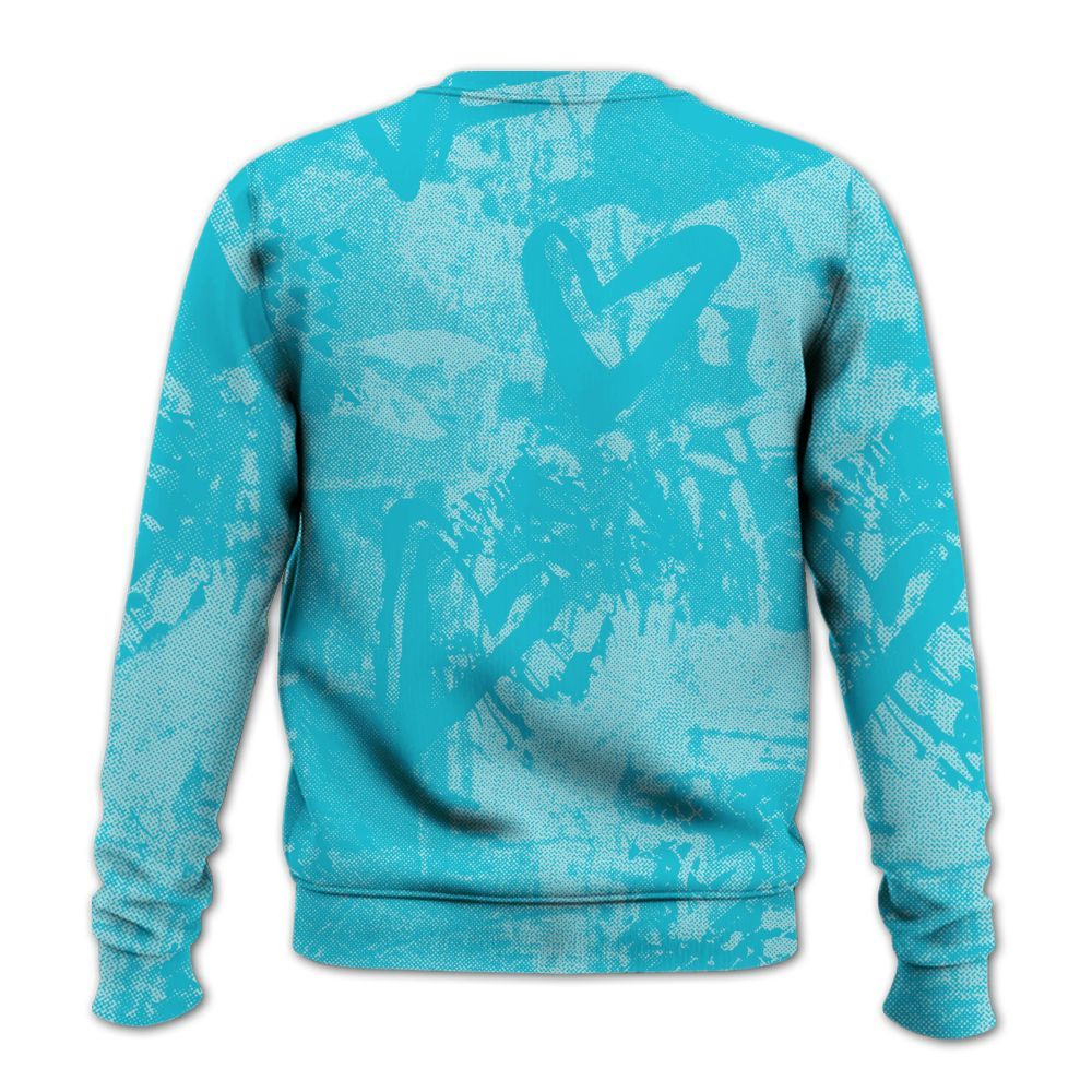 Sweatshirt To Match Dunk Low KD 17 N7 - Sneakerz Girlz Heart Grunge All Over Print
