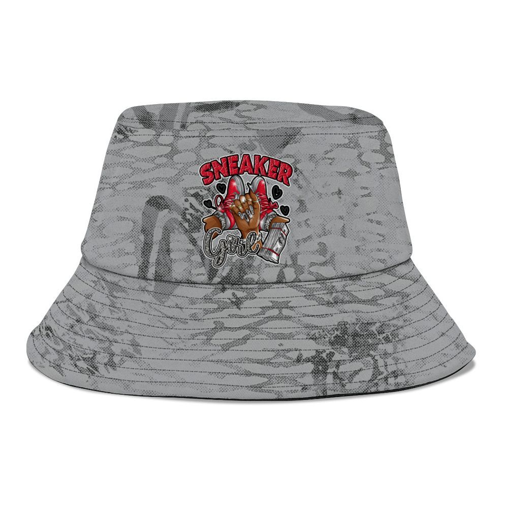 Bucket Hat To Match Black Cement 3s - Sneakerz Girlz Heart Grunge Graphic