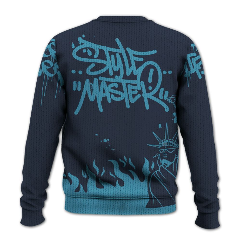 Knitted Sweater To Match Retro Obsidian 13s - Graphic Fck Around Find Out