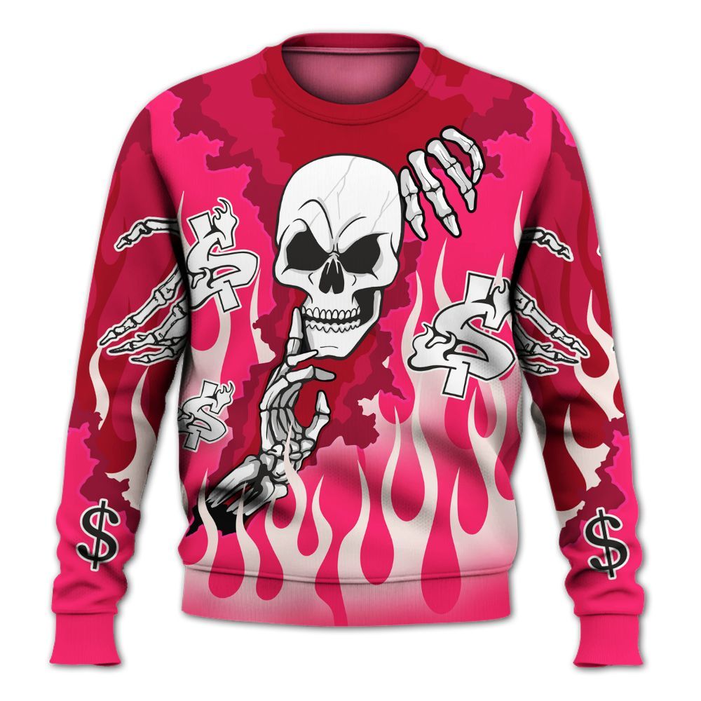 Sweatshirt To Match A'One Pink Aura - Ones Move In Silence Graphic Trapped All Over Print