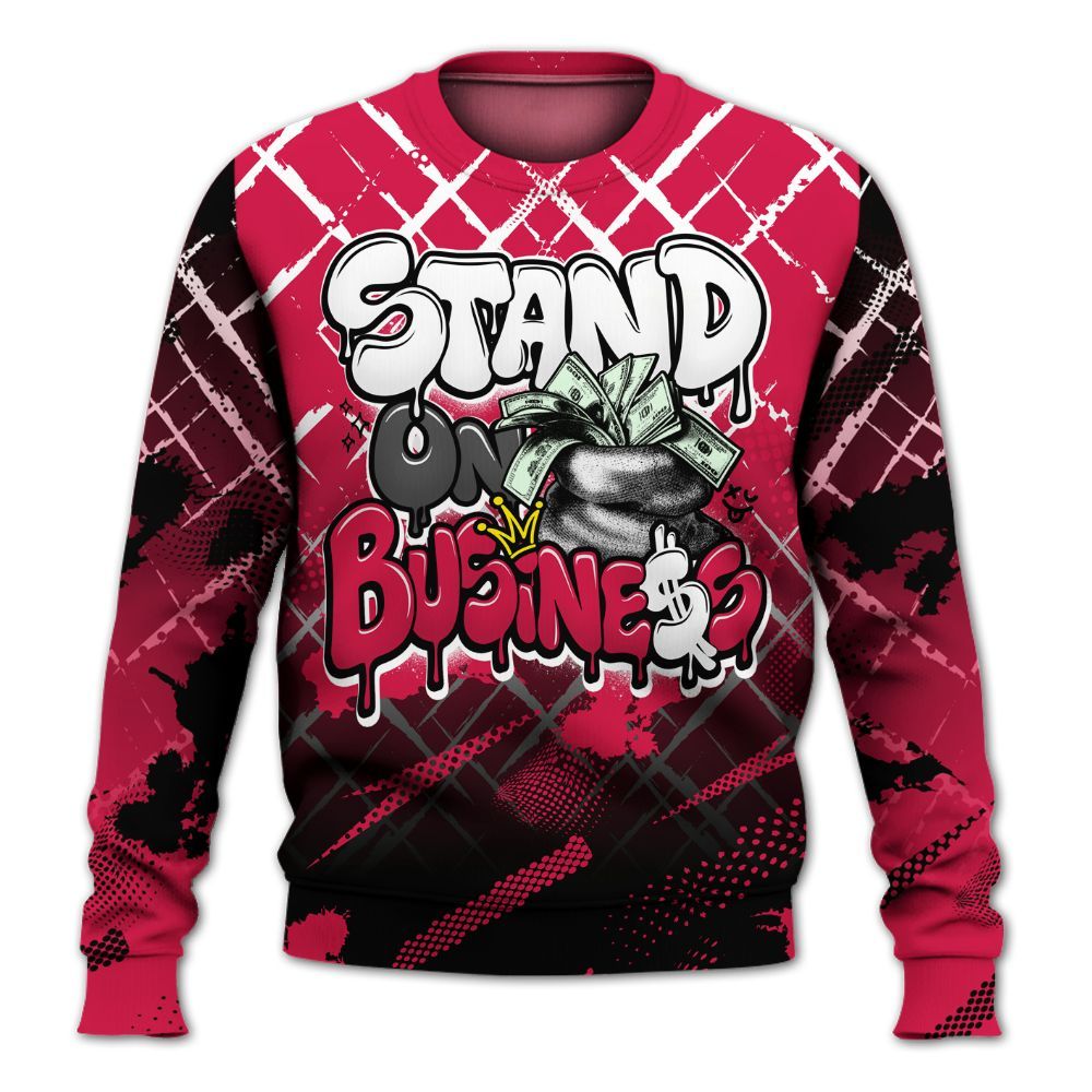 Sweatshirt To Match Black Toe 14s - Halftone Stand Business Dripping All Over Print