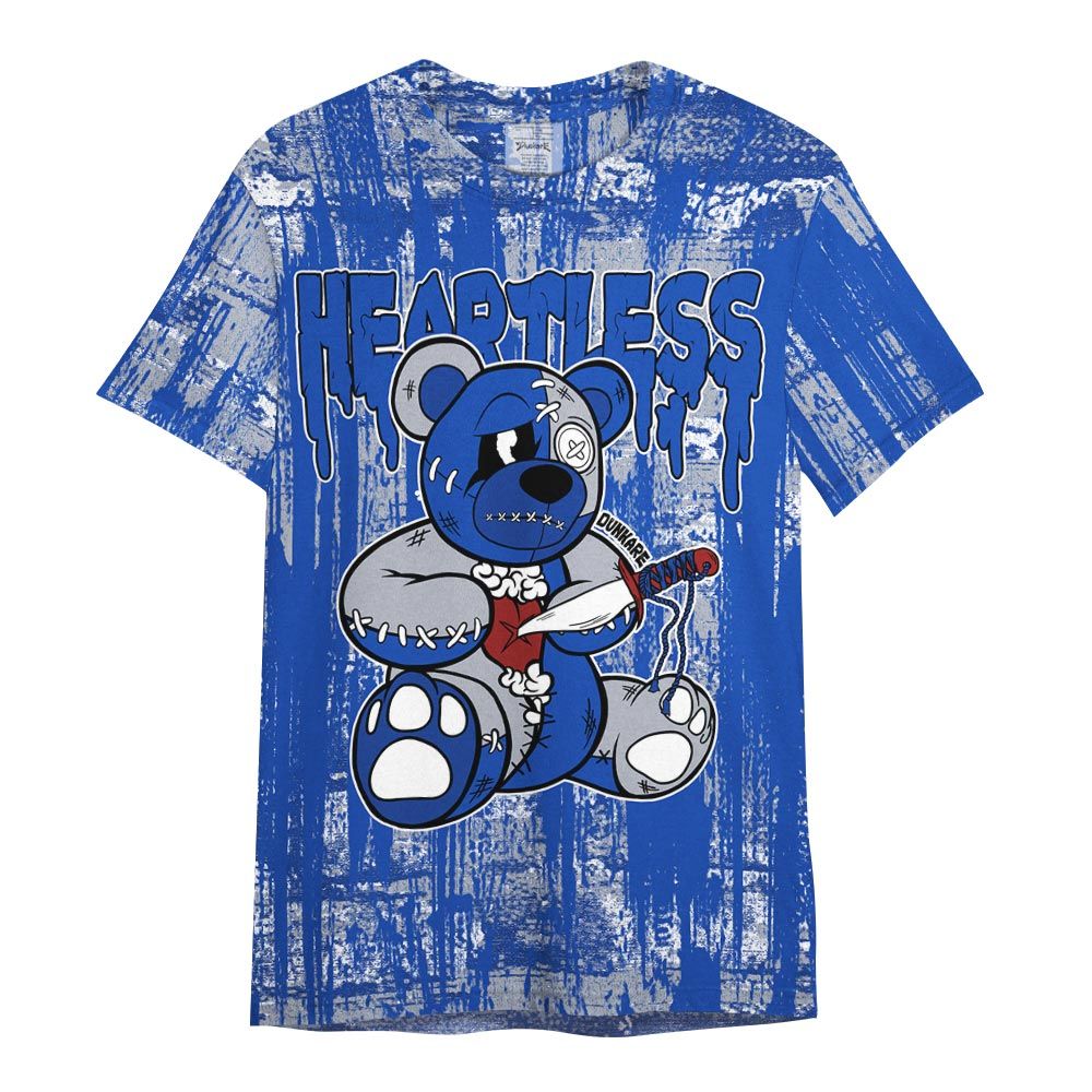 Shirt To Match Air Foamposite One Royal - Heartless Bear Glitch Art Shirt Unisex