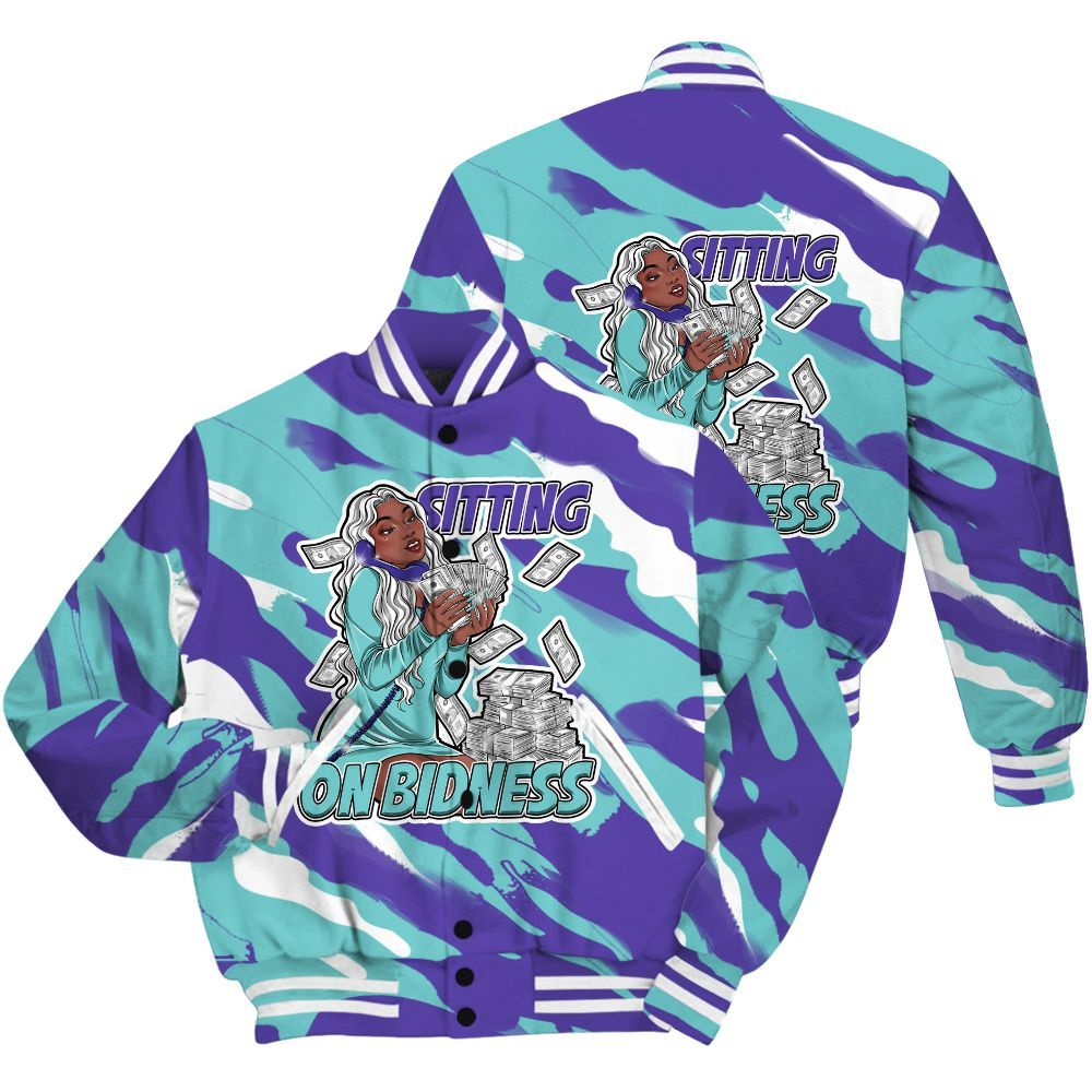 Varsity Jacket To Match Low Hornets 1s Shirt - Bidness Colored All Over Print