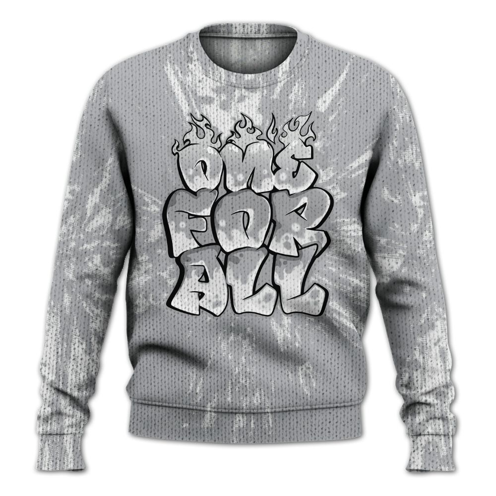 Knitted Sweater To Match Low OG Wolf Grey 1s - Ones For All Graphic Luxury