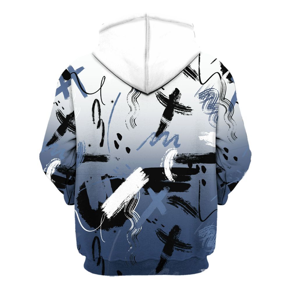 Hoodie To Match Low 85 Metallic Blue 1s - Money Hustle Grind Pray All Over Print