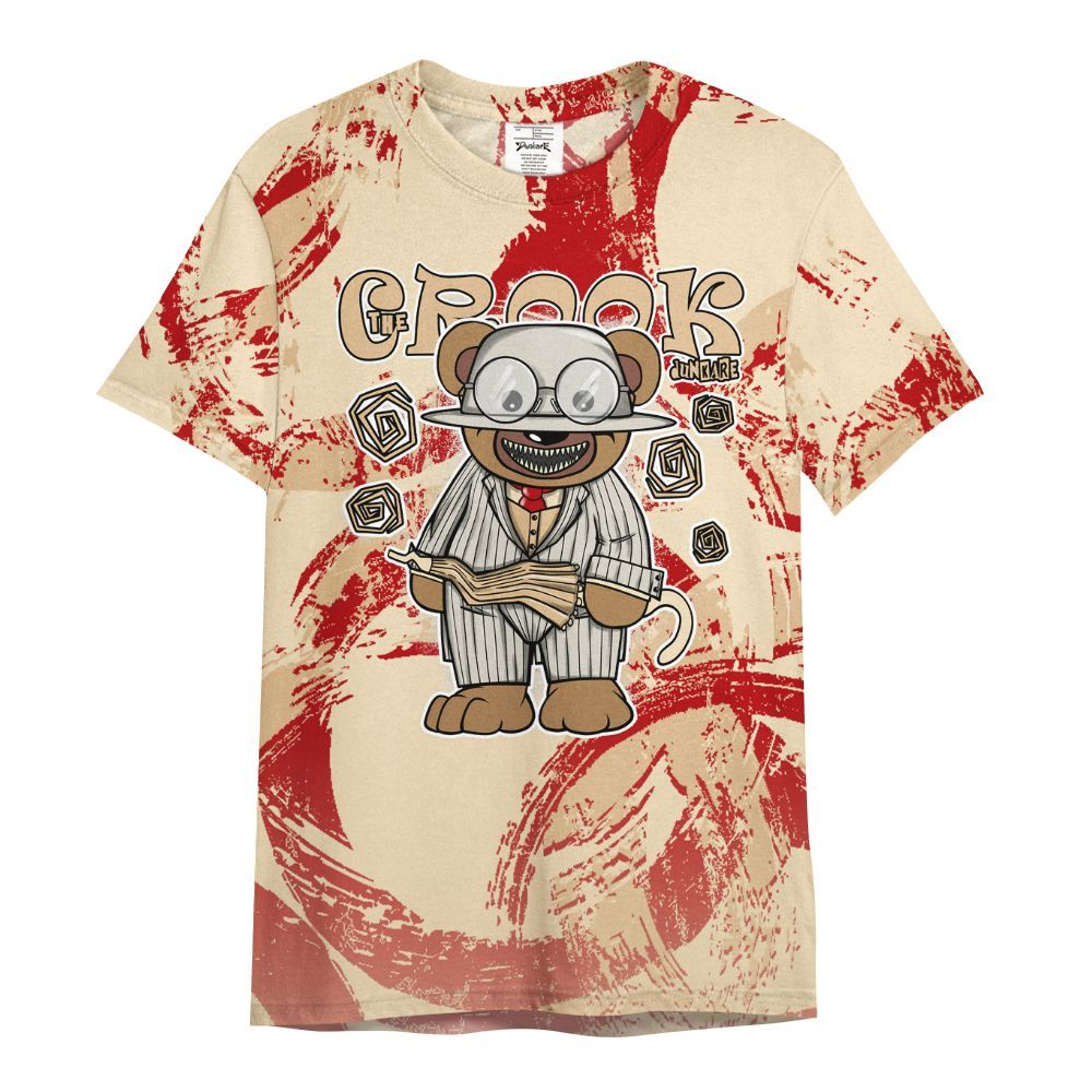 Shirt To Match Dunk Low Strawberry Waffle - Swindler Bear Circle Slpash All Over Print