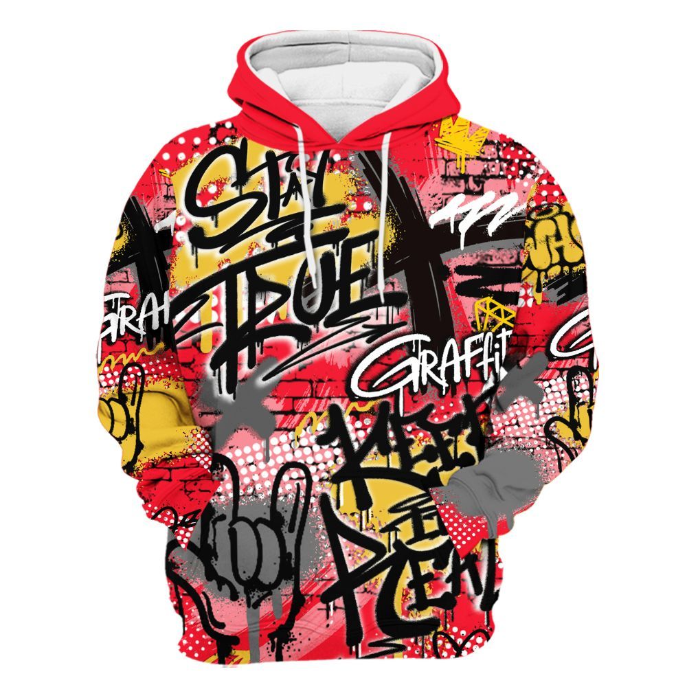 Hoodie To Match KD 18 Air Bakin - True It Real Graffiti Streetwear All Over Print
