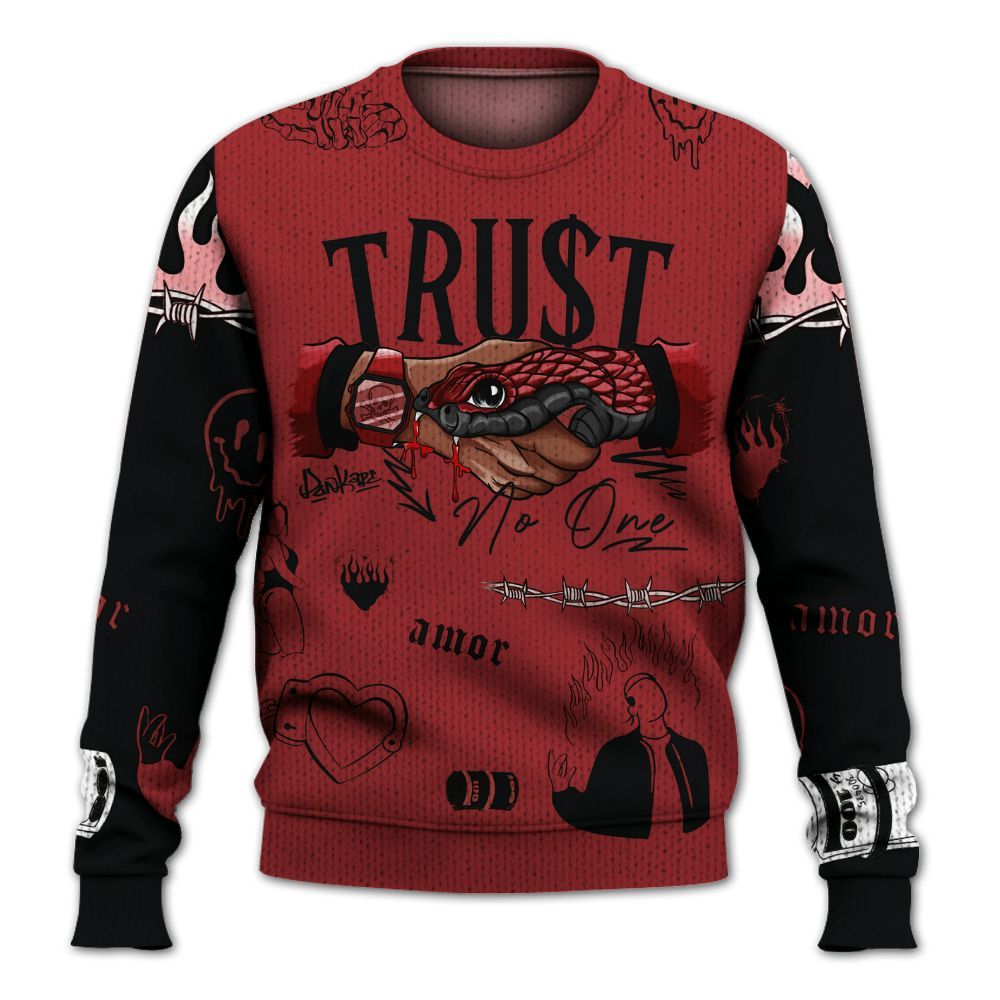 Knitted Sweater To Match Alternate Flu Game 12s - Snake Trust No One