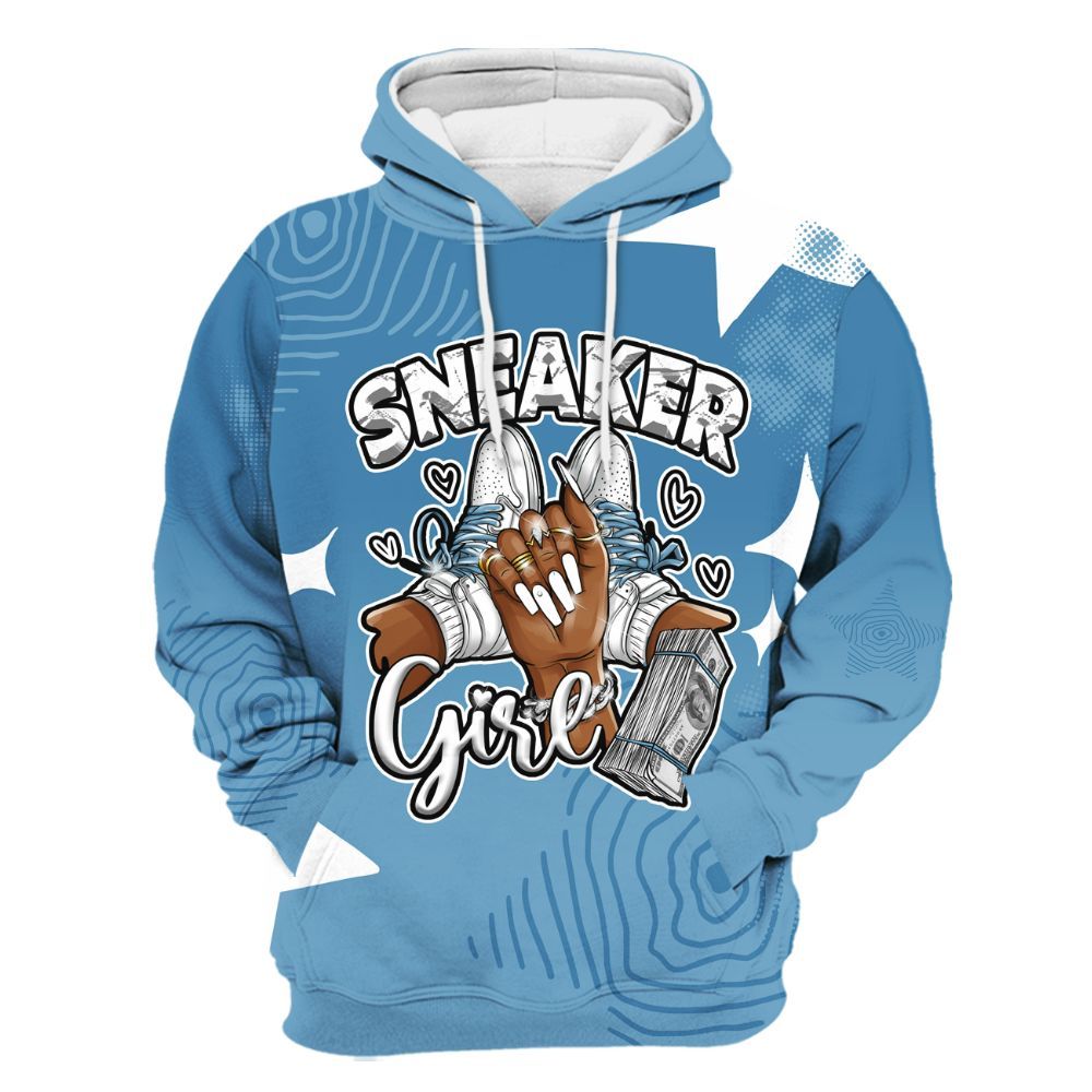 Hoodie To Match High OG UNC Reimagined 1s - Sneakerz Girlz Unique Starz All Over Print