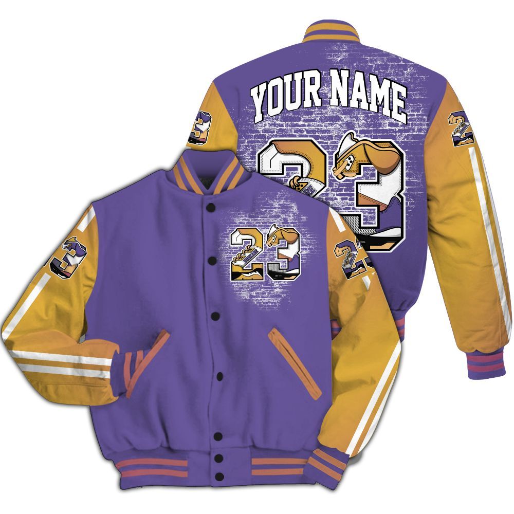 Varsity Jacket To Match Book Sunset 1s - Custom Name Number 23 5s All Over Print