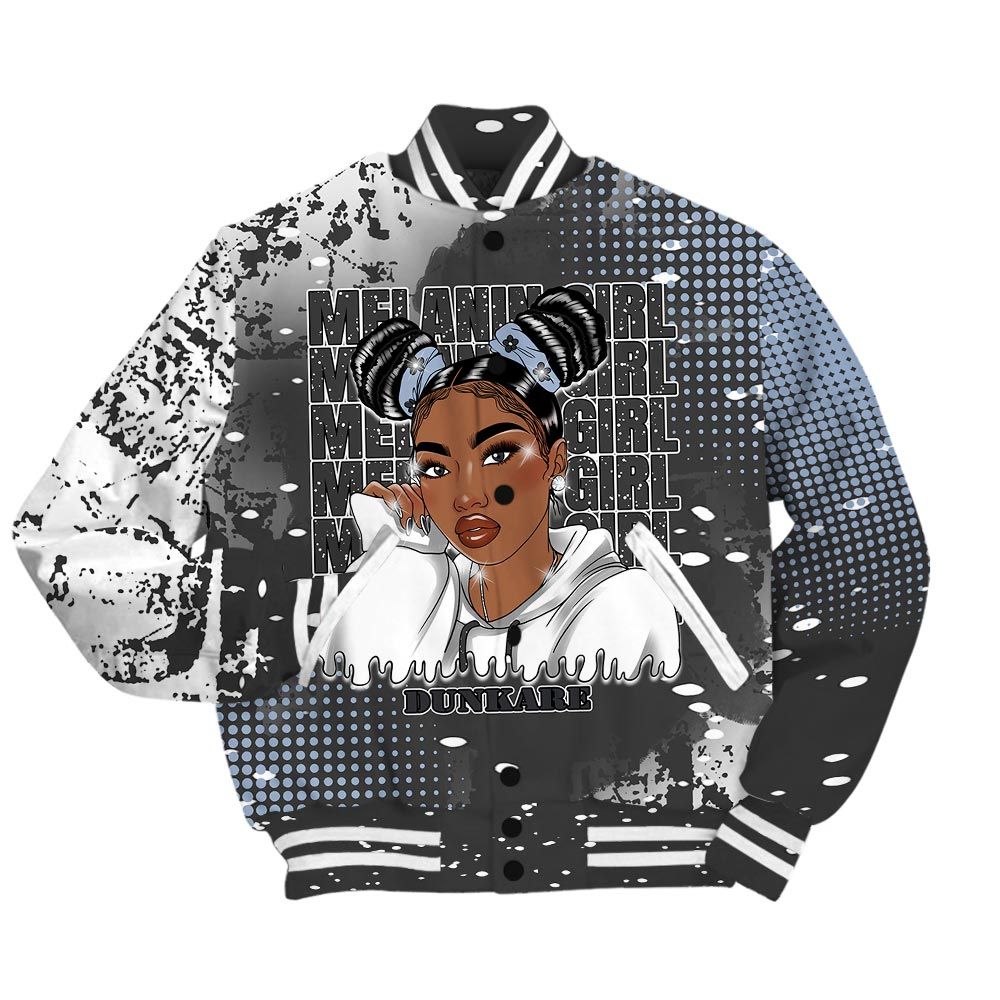 Varsity Jacket To Match Reverse Black White 6s - Melaninn Unique Glitch Dot Varsity Jacket Unisex
