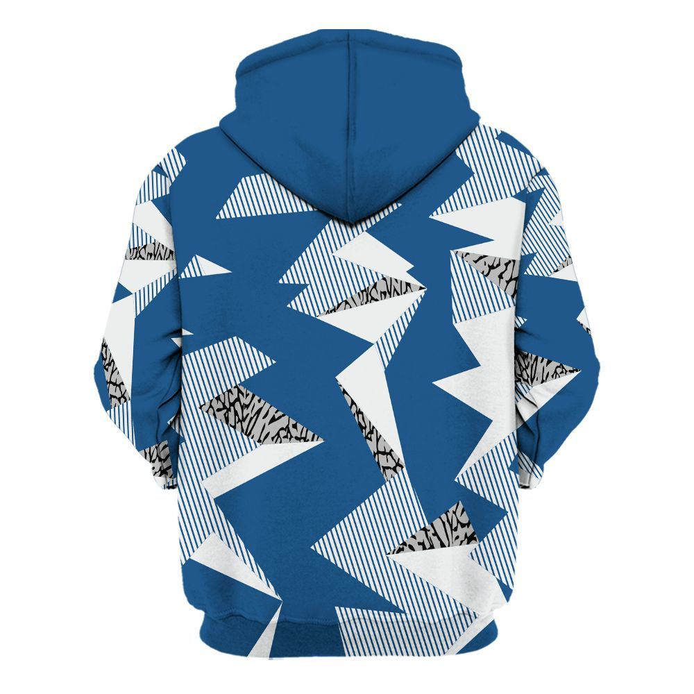 Hoodie To Match Wizards 3s - Geometric Camouflage Pattern All Over Print