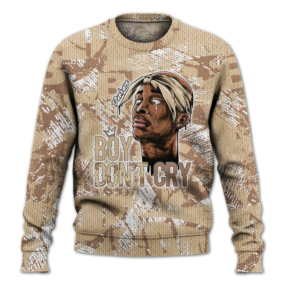 Knitted Sweater To Match Desert Camo 3s - Boiz Ain't Cry Unique Abstract