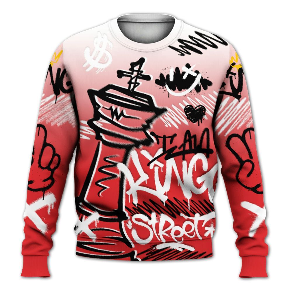 Sweatshirt To Match Chile Red 9s - Street King Chess Streetwear All Over Print