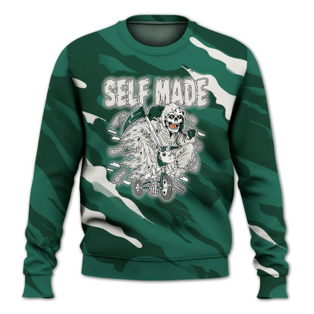 Sweatshirt To Match Oxidized Green 4s - Self Make Skeleton Colored All Over Print