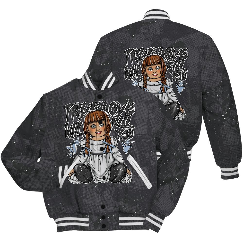 Varsity Jacket To Match Reverse Oreo 6s Shirt - Genuine Loves Bear Heart Grunge All Over Print