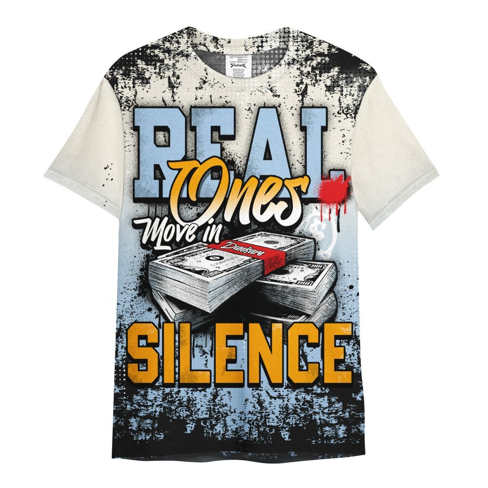 Shirt To Match Retro High OG Pale Ivory Psychic Blue 1s - Move In Silence Money Street Retro All Over Print