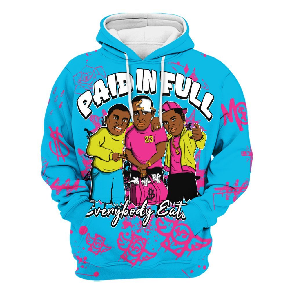Hoodie To Match Tokyo Nights Stewie 3s - Everybody Paid In Full Crayon All Over Print