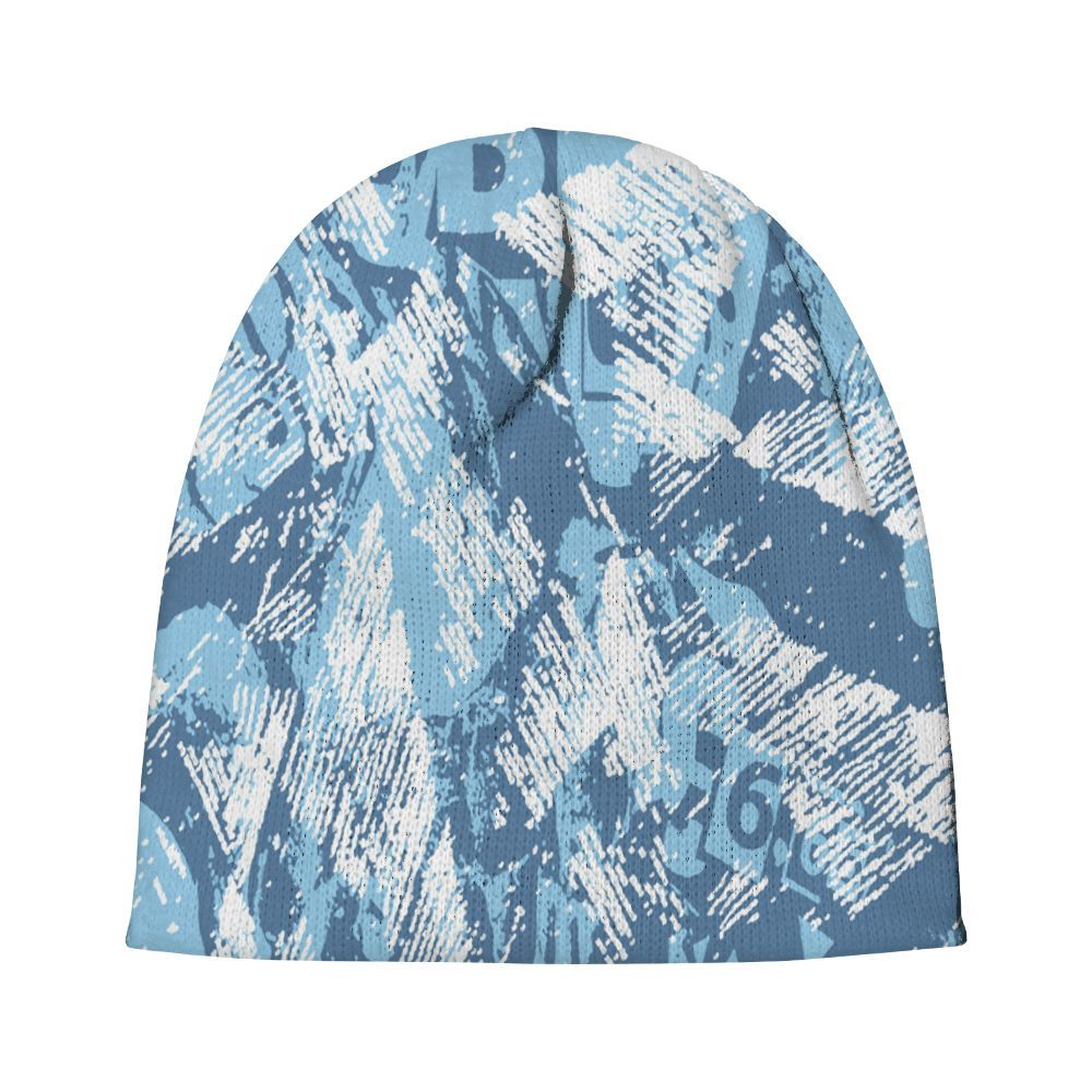 Beanie Hat To Match Legend Blue 11s - Grunge Pattern Graphic