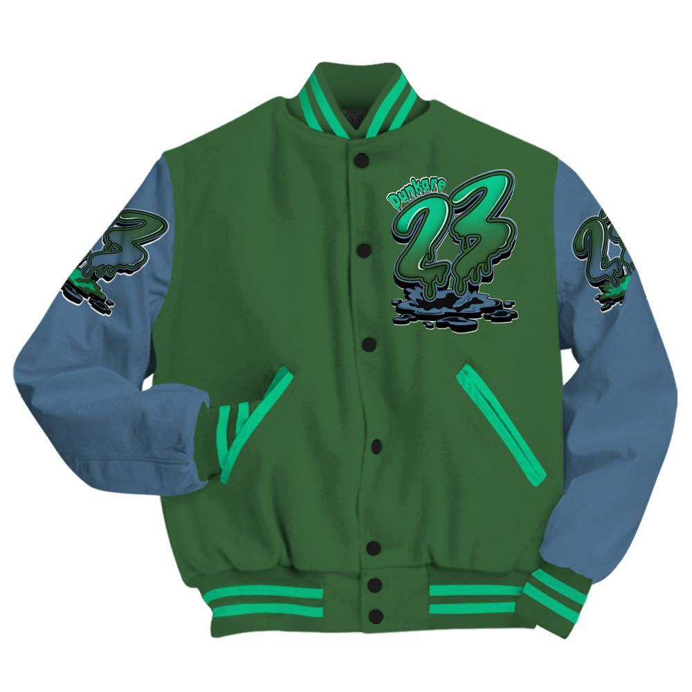 Varsity Jacket To Match Foamposite Pro Pine Green 2025 - Custom Name 23 Drip All Over Print