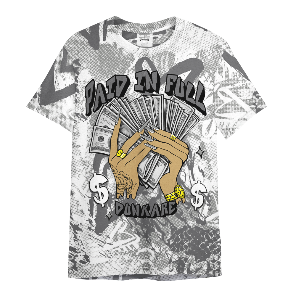 Shirt To Match Paris Cement Grey 4s - Paid In Full Unique Heart Grunge Shirt Unisex