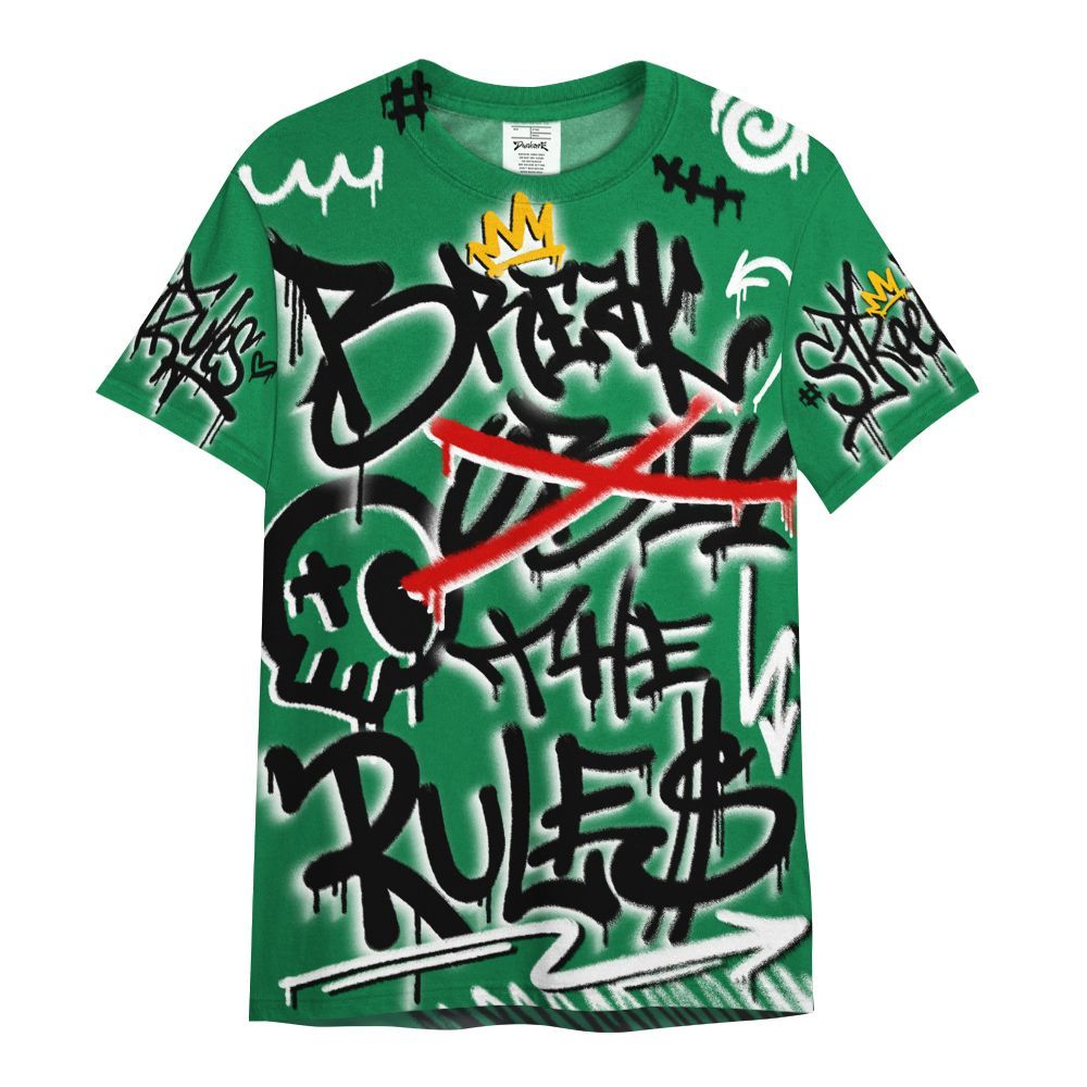 Shirt To Match Pine Green 13s - Streetwear Break The Rules All Over Print