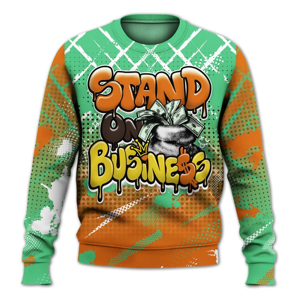 Sweatshirt To Match SB Dunk Low Tourmaline - Halftone Stand Business Dripping All Over Print