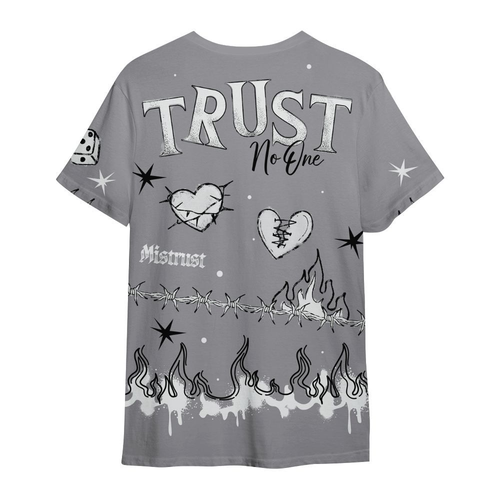 Shirt To Match Low Cement Grey 11s - Trust No One Snake-Bite Doodle Crayon All Over Print