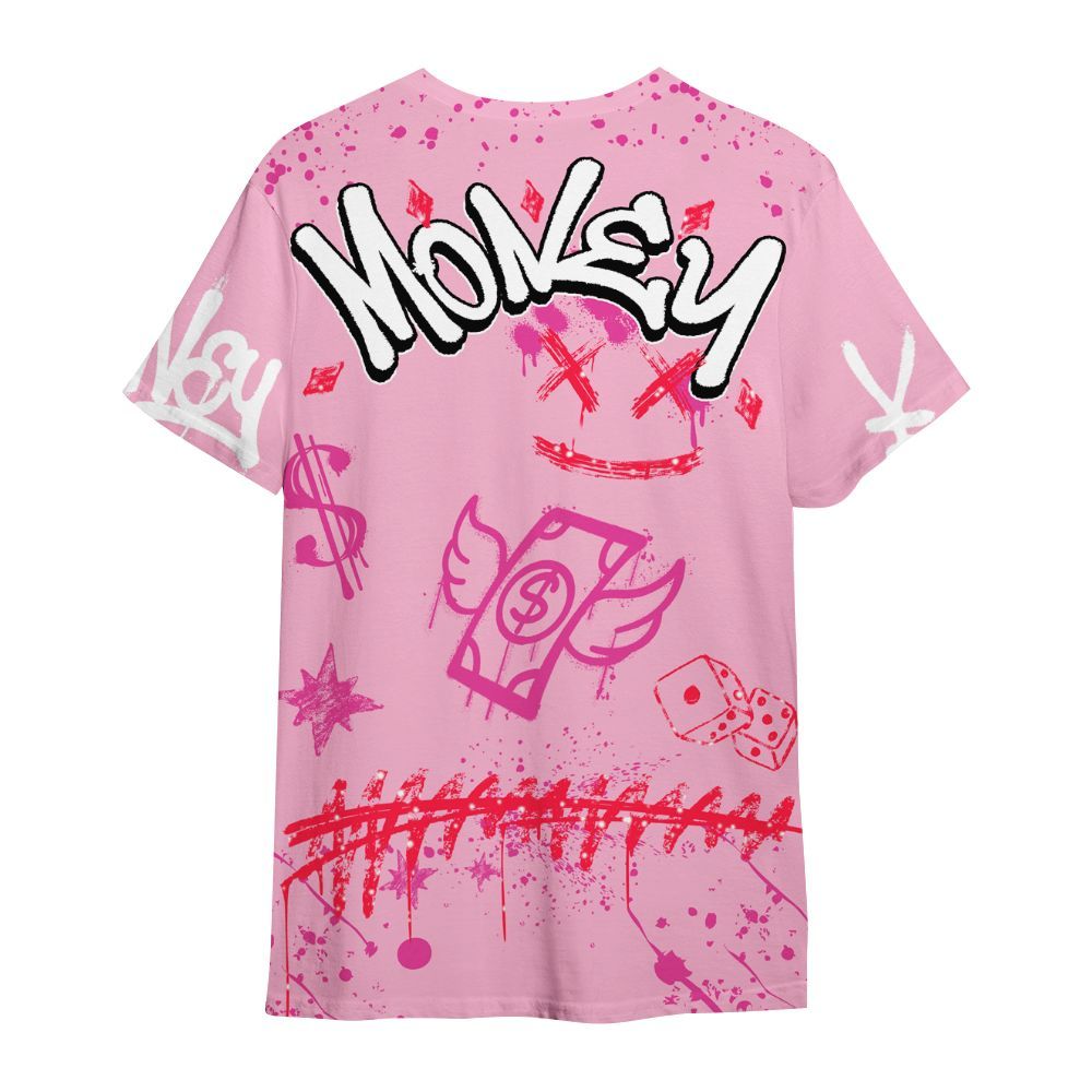 Shirt To Match Retro Bubble Gum Pink 6s - Everybody Paid In Full Crayon All Over Print