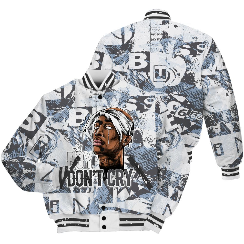 Varsity Jacket To Match Reverse Black White 6s Shirt, Boiz Ain't Cry Unique Abstract All Over Print