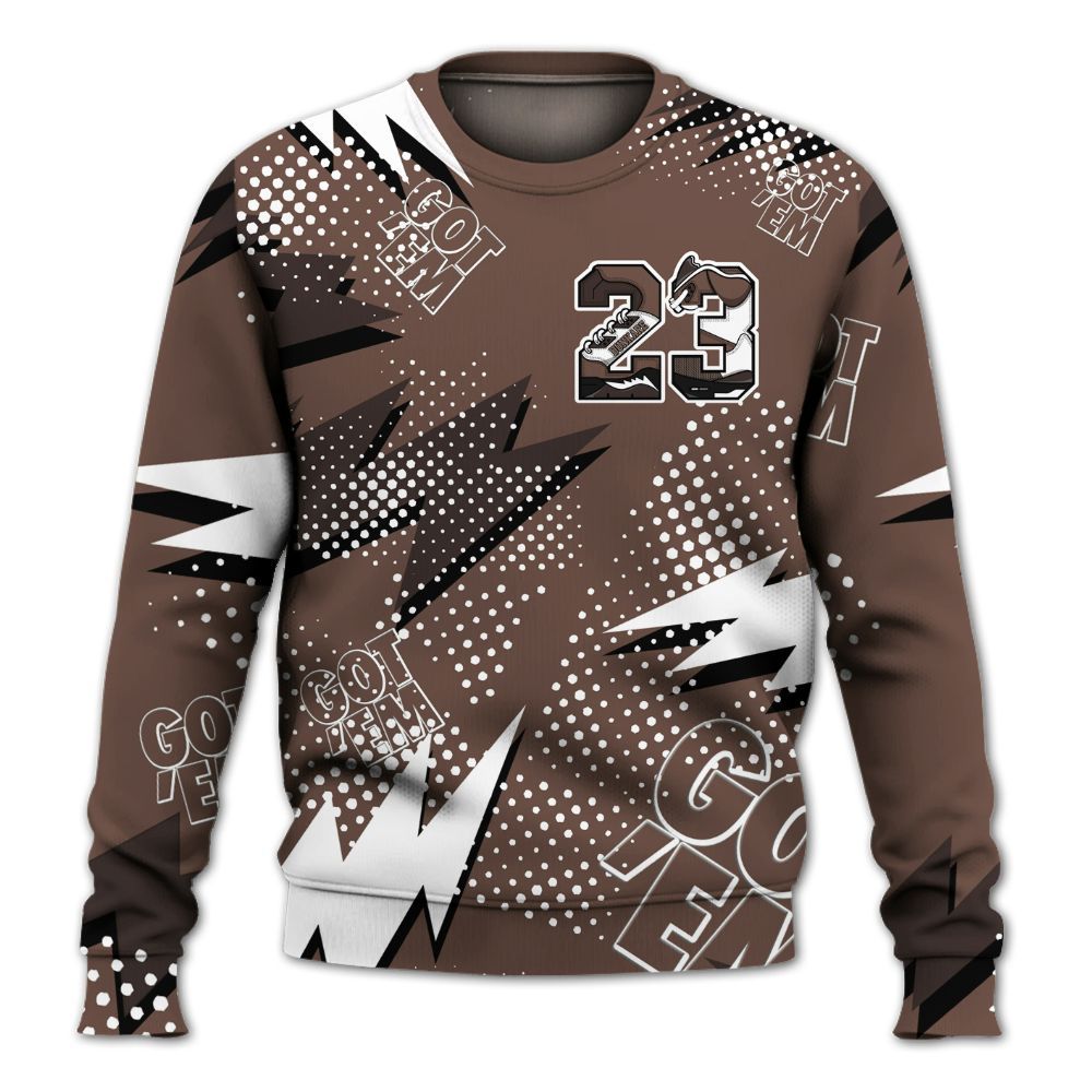 Sweatshirt To Match Air Force 1 Low Escape - Custom Name Number 23 5s All Over Print