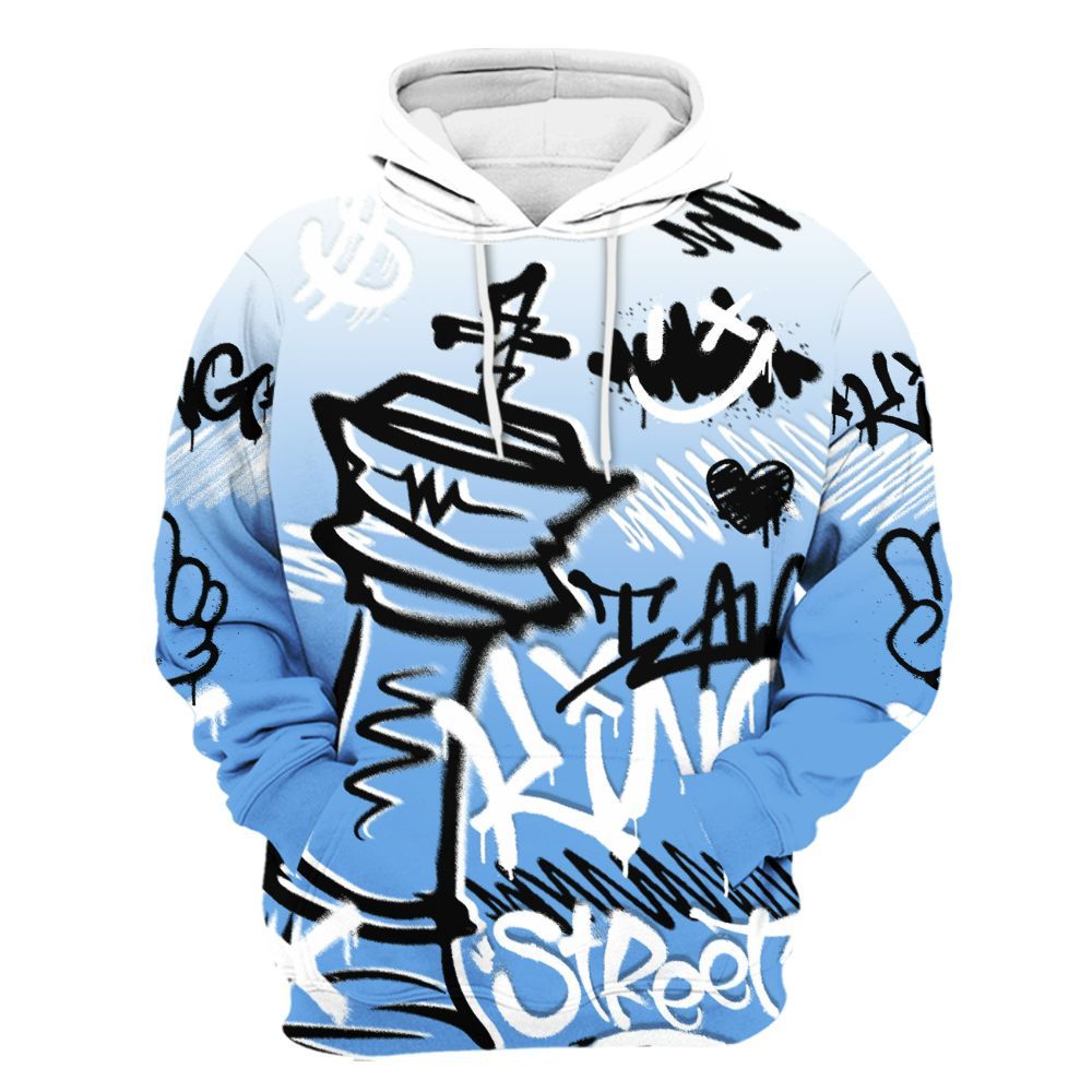 Hoodie To Match University Blue 6s - Street King Chess Streetwear All Over Print