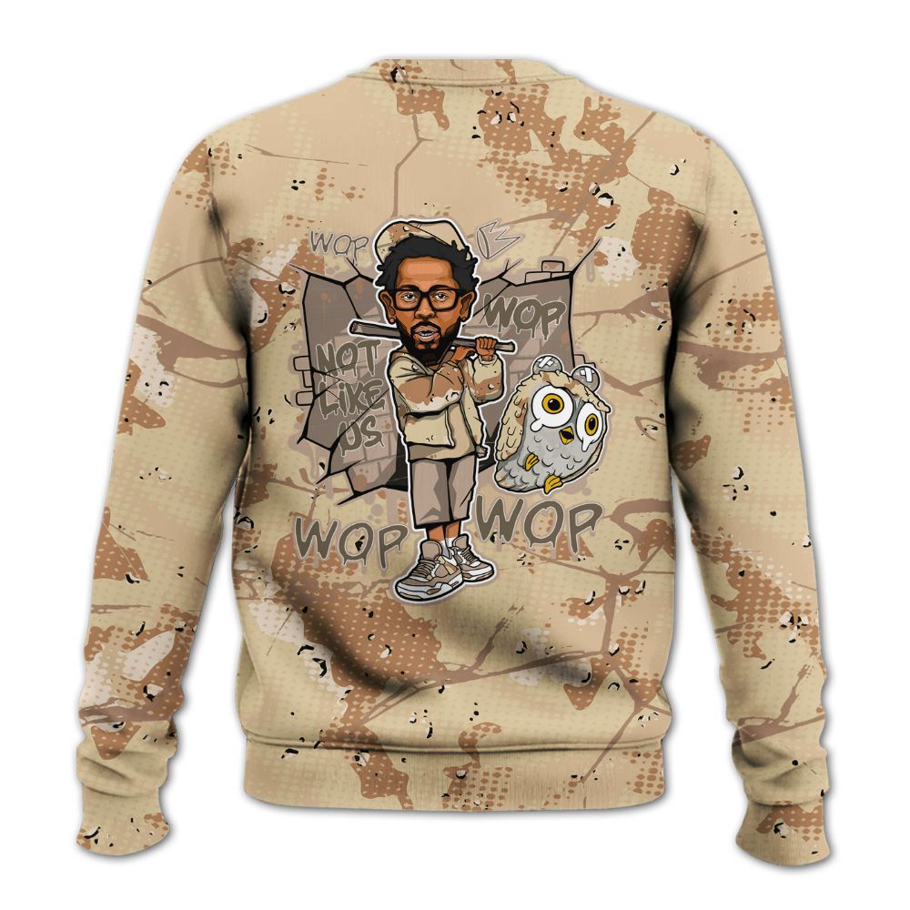 Sweatshirt To Match Desert Camo 3s - None Like ComptonCity Graphic Crack All Over Print