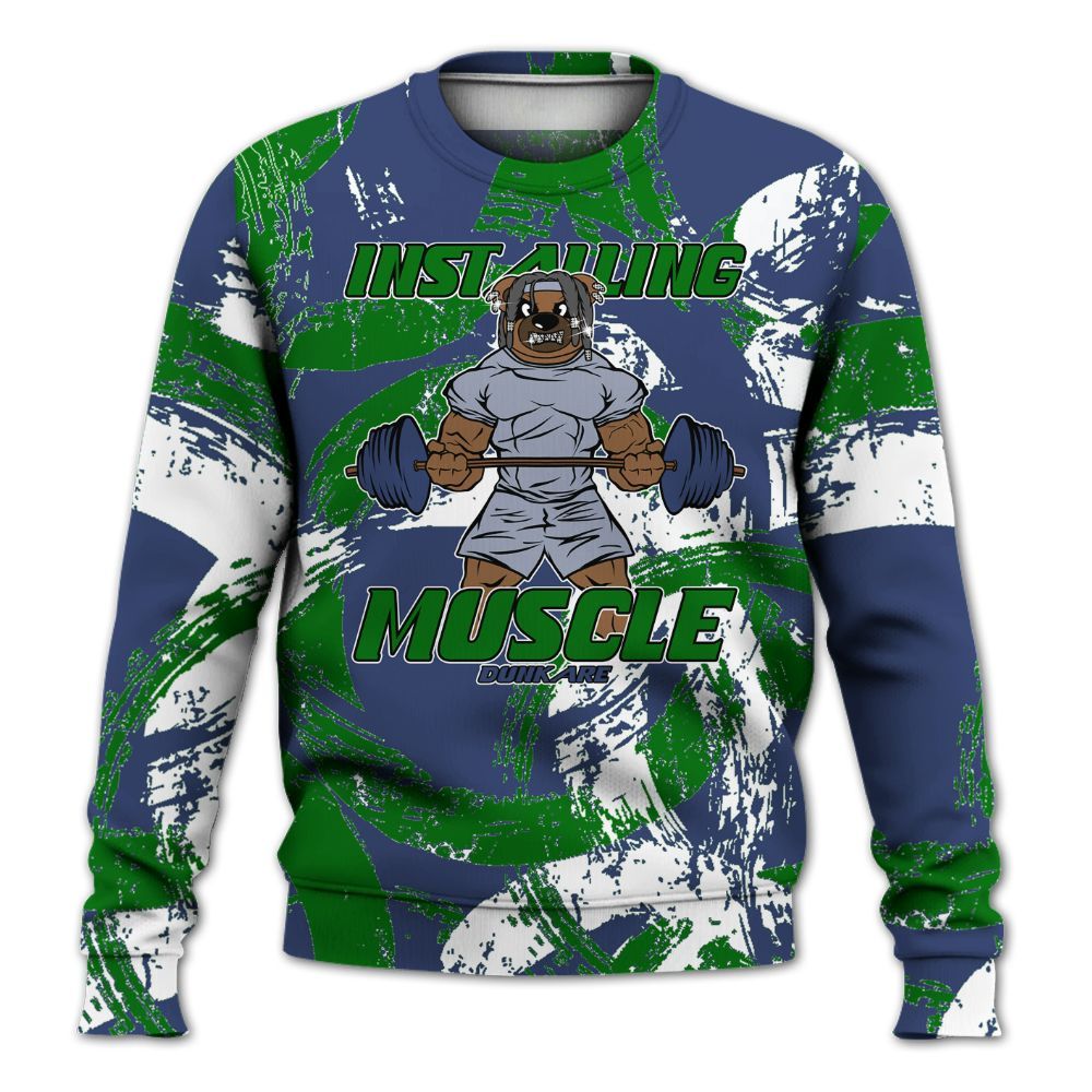 Sweatshirt To Match Midnight Navy 13s - Installing Muscle Bear Circle Slpash All Over Print