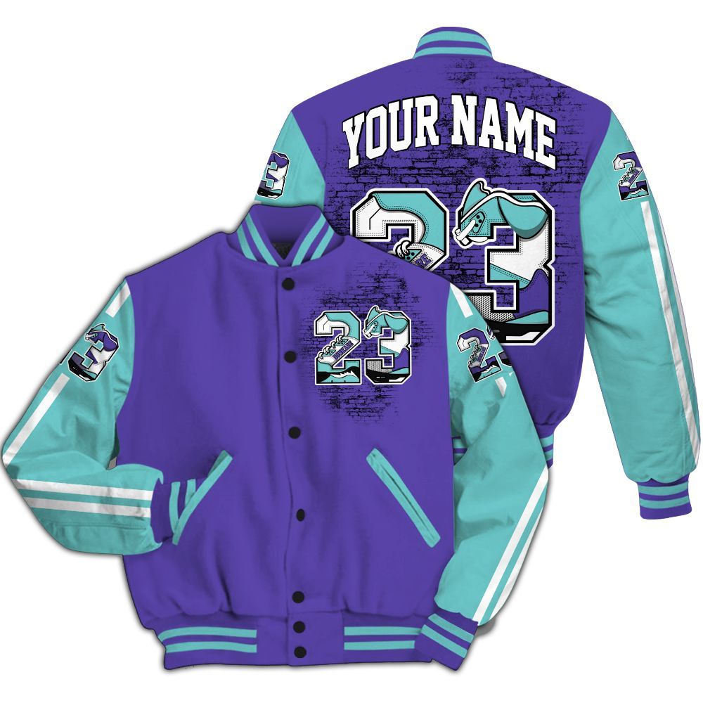 Varsity Jacket To Match Low Hornets 1s - Custom Name Number 23 5s All Over Print