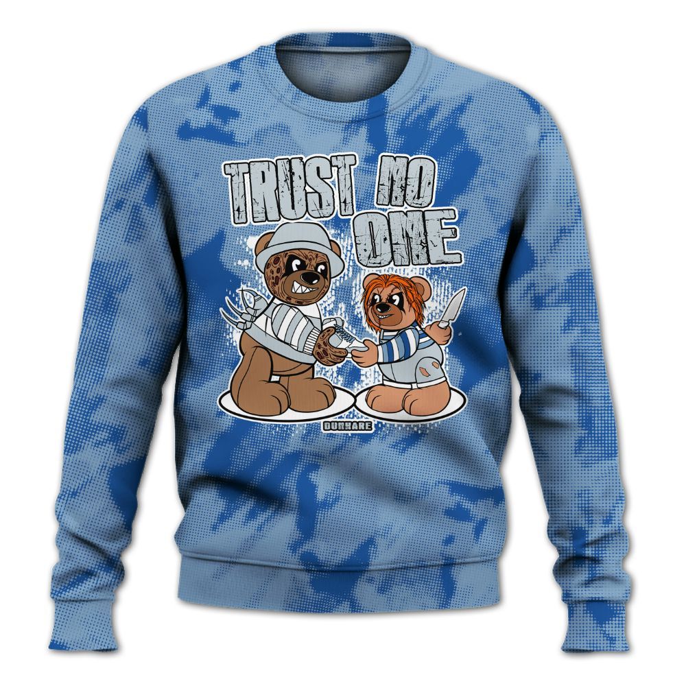 Sweatshirt To Match Low Space Jam 11s - Trust No One Bear Abstract Halftone All Over Print