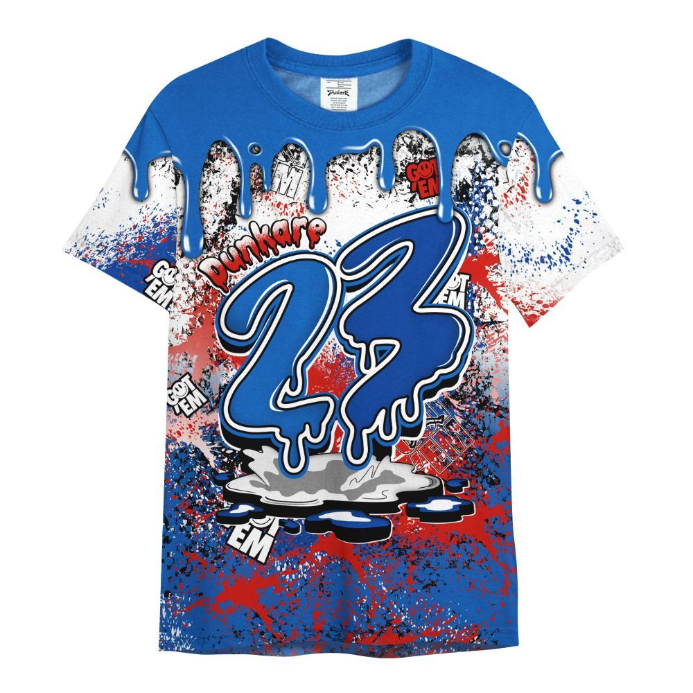 Shirt To Match Kobe 6 Game Royal - Dripping 23 Drip All Over Print