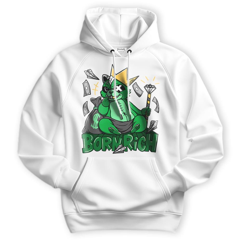 Sweatshirt To Match Hoodie Born Rich Raccoon, Lucky Green 5s Hoodie To Match Sneaker 2404 DNY